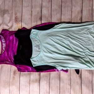 Tek Gear Women's Side Tie Tanks, Medium, Bundle of 3